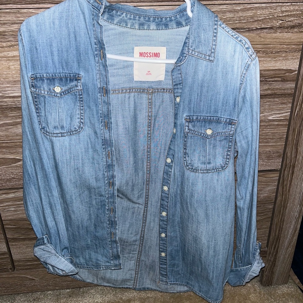 Mossimo Supply Co. Light Blue Button Down Shirt